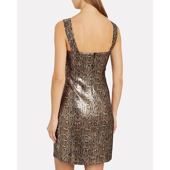 L'AGENCE Dress Auden Sequin Leopard Sleeveless Mini *** - Picture 3 of 15